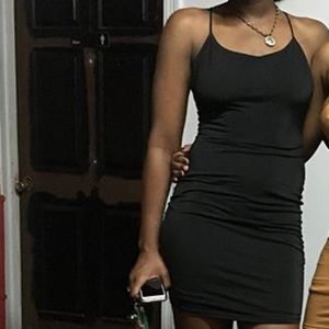 Black bodycon dress